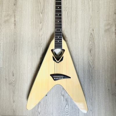 Dean V-Acoustic Flying V Acoustic Guitar Natural | Reverb