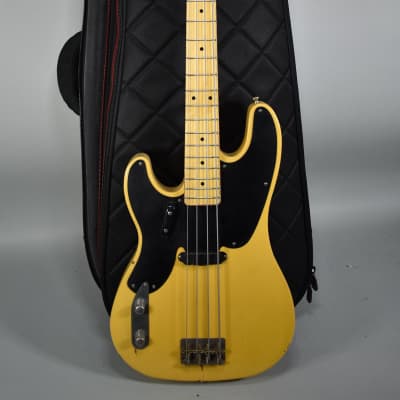 Nash PB-55 Relic Blonde Finish Left-Handed Electric Bass Guitar w/Bag image 1
