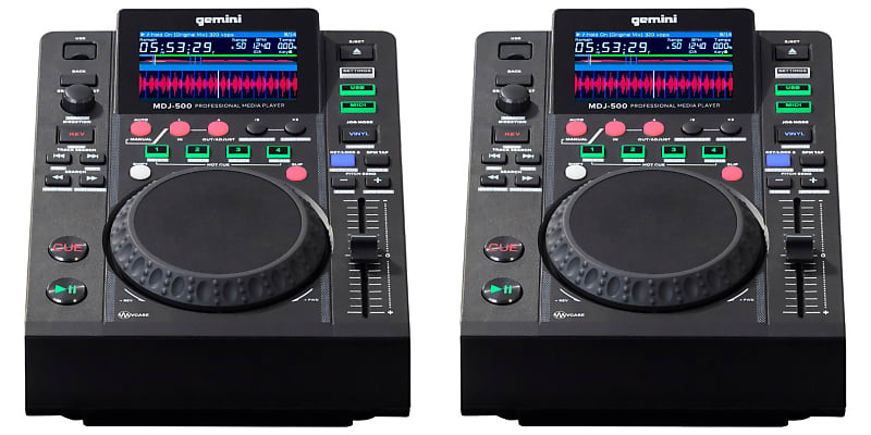 2) Gemini MDJ-500 - Pro DJ Media Players / Authorized Dealer | Reverb