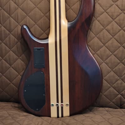 Cort A4PLUSFMMHOPN Figured Maple Top Mahogany Body 5pcs Maple Neck 4-String Electric Bass Guitar image 2