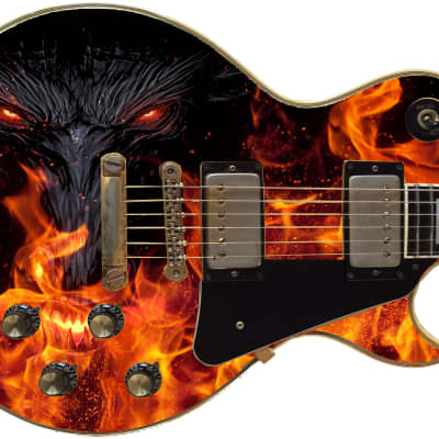 Sticka Steves Guitar Skin Axe Wrap Re-skin Vinyl Decal DIY Demon of the Abyss 454 image 1