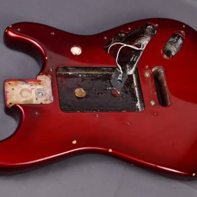 1997 Vintage Fender Stratocaster Plus Body Crimson Burst Original USA Strat 1990's image 8