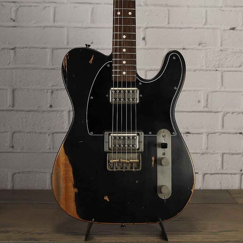 Nash Guitars Mahogany T-2 HB Electric Guitar Black Medium Relic w/Case #MTN49 image 1