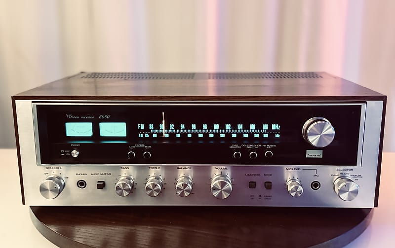 Vintage Sansui 6060 AM/FM Stereo Receiver - Serviced + Cleaned + LED  			