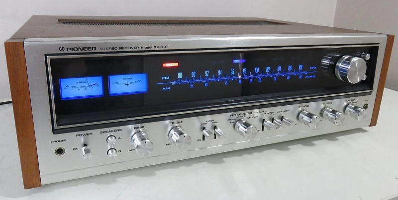 PIONEER SX-737 RECEIVER WORKS PERFECT SERVICED FULLY RECAPPED + LED&#039;s  			