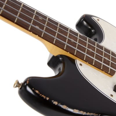 Fender Justin Meldal-Johnsen Road Worn Mustang Bass - Black image 8