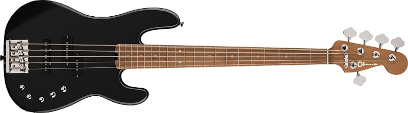 CHARVEL - Pro-Mod San Dimas Bass PJ V  Caramelized Maple Fingerboard  Metallic Black - 2965068595 image 1