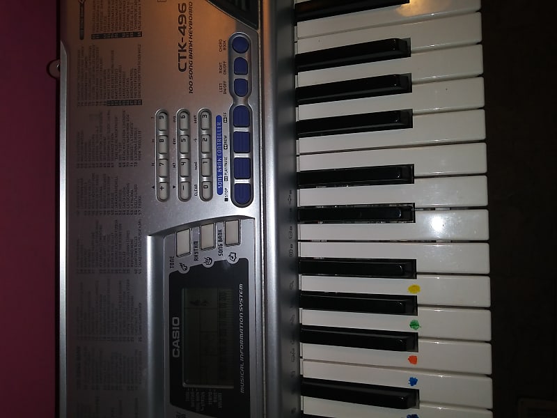 Casio CTK-496 Silver 100 Song Bank Keyboard Midi Jacks and Casio CTK-496 Silver 100 Song Bank Keyboard Midi Jacks and