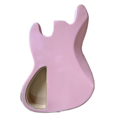 Alder JazzBass Style Body Shell Pink Relic NItro Finish image 3
