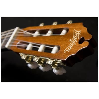 Washburn C5CE Classical Cutaway Acoustic Electric Guitar, Natural image 4
