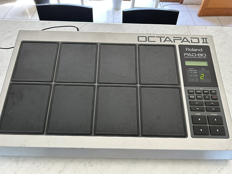 Roland Octapad II PAD 80 MIDI Pad Controller 1980s - Silver and Black image 1