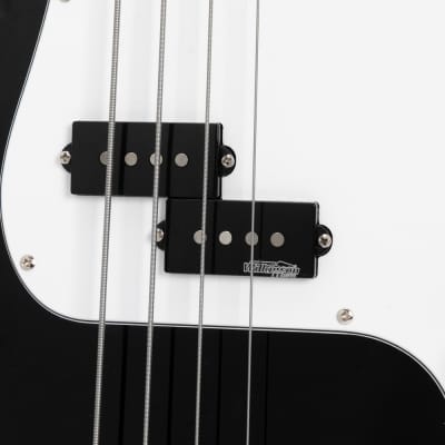 Glarry GP II Electric Bass Guitar with Wilkinson Pickup, Warwick Bass Strings, Bone Nut 2020s Black image 5