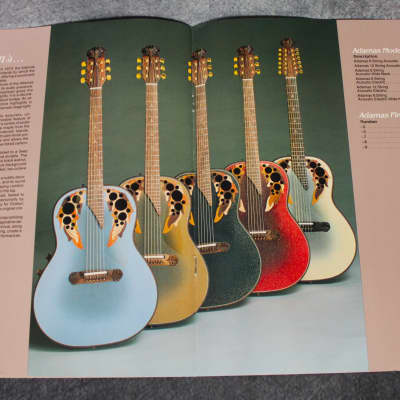 Ovation Adamas and Ovation Brochures, Specifications, Price List 1982, 1984, 1986 image 9