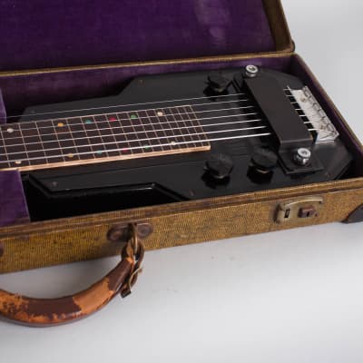 Epiphone  Electar Model M 7-string Lap Steel Electric Guitar (1938), ser. #1668, original tweed hard shell case. image 13