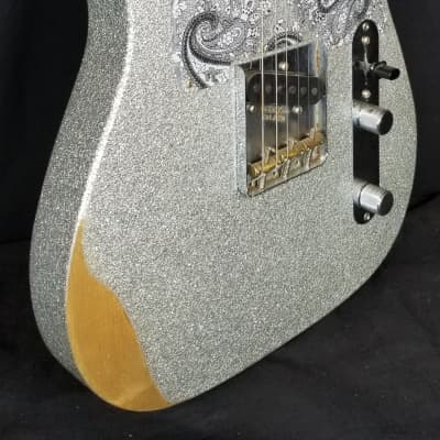 Fender Brad Paisley Road Worn Telecaster, Maple Fingerboard, Silver Sparkle, Blemished, 5lbs 10.4ozs image 3