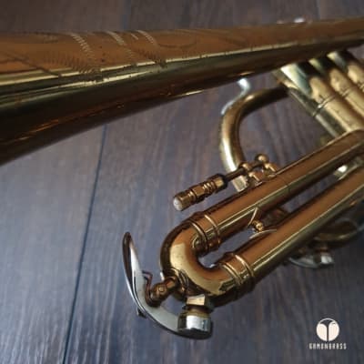 Beautiful Engraved! 40's E.K. Blessing Super Artist cornet | Gamonbrass |  Reverb