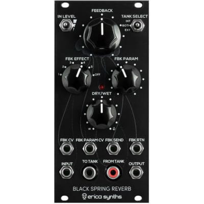 Erica Synths Black Spring Reverb Eurorack Module w/ 7 DSP Feedback Effects 12HP image 2