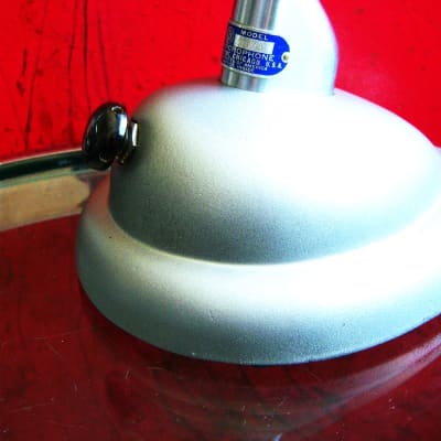 Vintage 1940's Shure 737A crystal super cardioid microphone w period S-36 desk stand PROP DISPLAY image 13