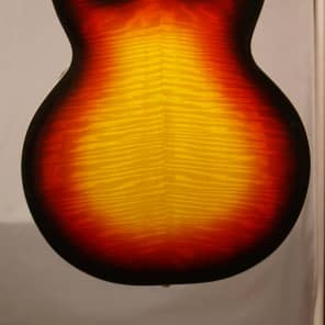 Univox Custom ES 335 1960's Sunburst Hollow Body electric guitar Made in JAPAN with a hardshell case image 4