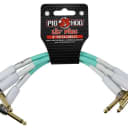 Pig Hog "Sea Foam Green" Lil Pigs Vintage 1/4" TS Patch Cables - 6" (3-Pack) w FREE n FAST Shipping