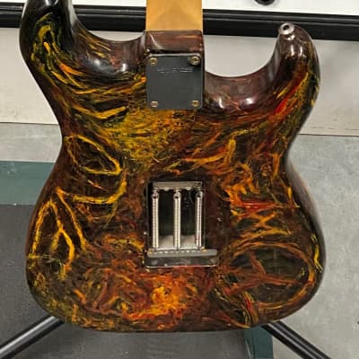 Fernandes Strat - Hand Painted by Mike Stone (Lucky Dog/Queensryche) image 2
