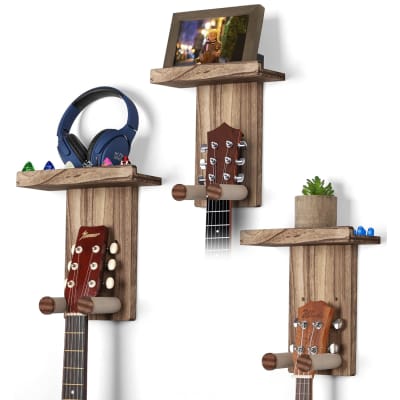 3-PACK Wooden Guitar Hanger Holder Stand Wall Mount Display Violin