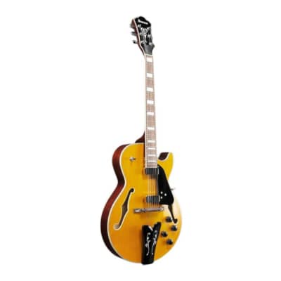 Ibanez GB10EM George Benson Signature Hollow Body Electric Guitar (Right Hand, Antique Amber) image 2