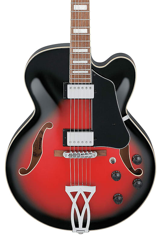 Ibanez AF75 Artcore Hollow Body Electric Guitar with Classic Elite Pickups - Transparent Red Sunburst image 1