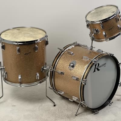 Rogers 20/12/16" 60's Cleveland-Era Holiday "Headliner" Drum Set - Champagne Sparkle image 4