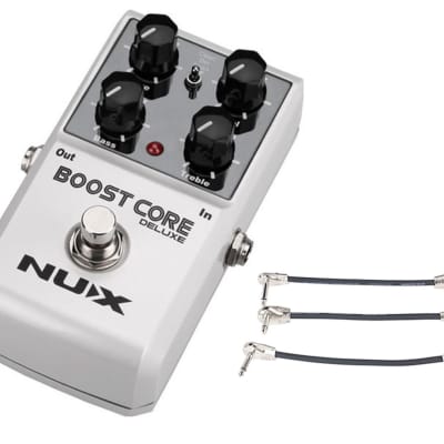 NUX Boost Core Deluxe 3-Mode Booster + Gator Patch Cable 3 Pack image 1