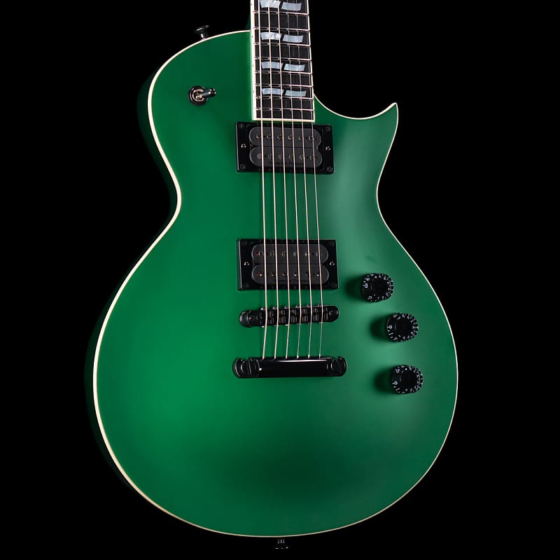 ESP USA Eclipse Candy Apple Green Satin with Ebony Fingerboard, Stainless Steel Frets, and ESP case image 1