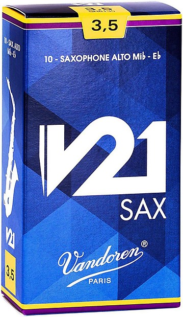 Vandoren SR8135 V21 Series Alto Saxophone Reeds - Strength 3.5 (Box of 10) image 1
