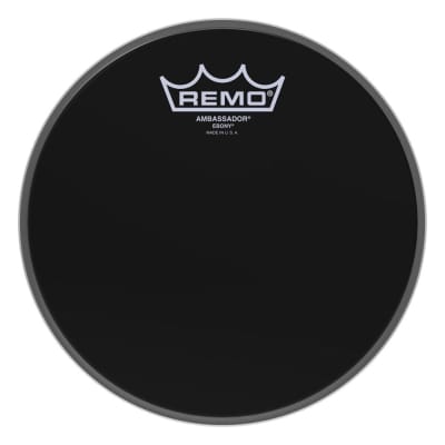 Remo Ebony Ambassador 8" Drum Head image 1