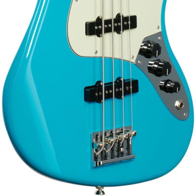 Fender American Pro II Jazz Bass, Rosewood Fingerboard (with Case), Miami Blue image 3