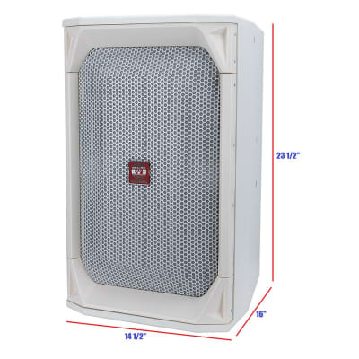 Singtronic High Quality 5000W Vocal Karaoke Speakers (Pair) - White image 2