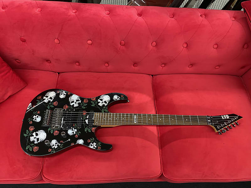 ESP LTD スカルローズ　M-200SR エレキギター ESP LTD M-200SR 2014 Skulls & Roses | Reverb