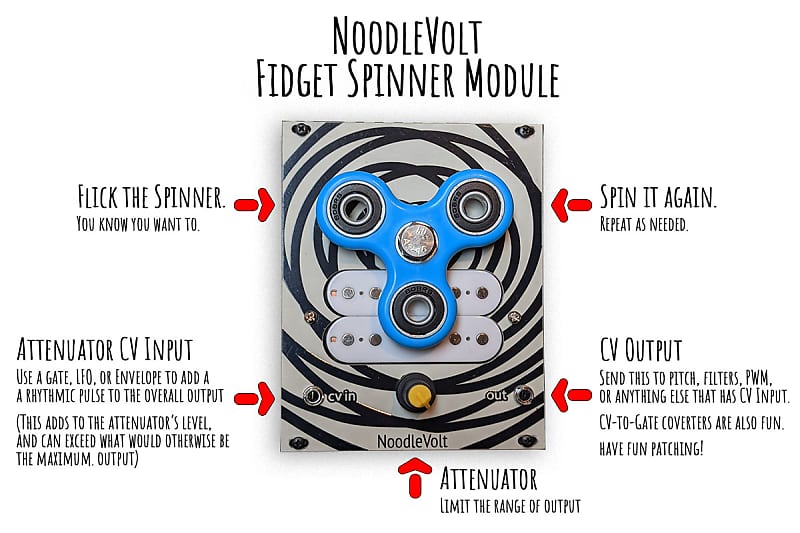 NoodleVolt - Fidget Spinner Eurorack Module image 1