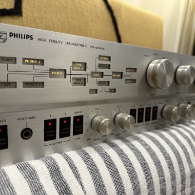 Philips AH572 high fidelity labs, fully serviced, Pre Amp amplifier vintage USA image 5