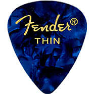 Fender Blue Moto Thin Picks, 12pk image 1