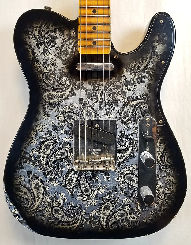Fender Custom Shop Limited Edition '68 Black Paisley Tele Relic, w/Deluxe HSC 2023 image 1