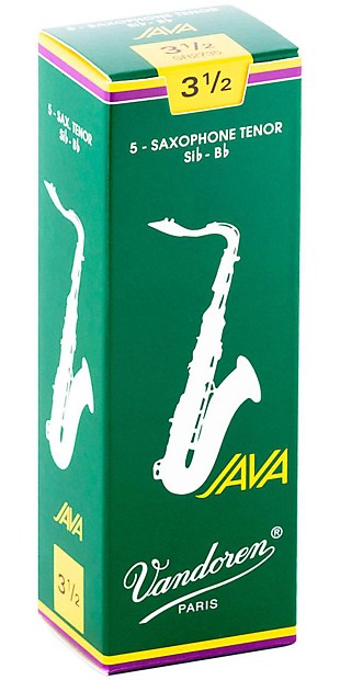Vandoren SR2735 Java Green Tenor Saxophone Reeds - Strength 3.5 (Box of 5) image 1
