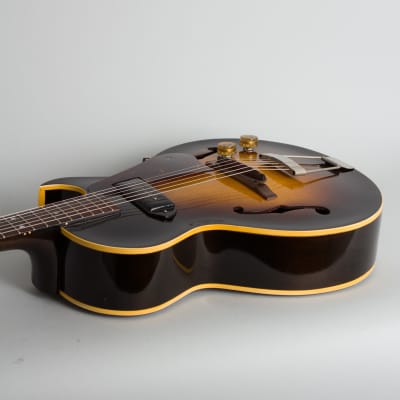 Gibson  ES-140 Arch Top Hollow Body Electric Guitar (1953), ser. #Y3501-81, brown alligator chipboard case. image 7
