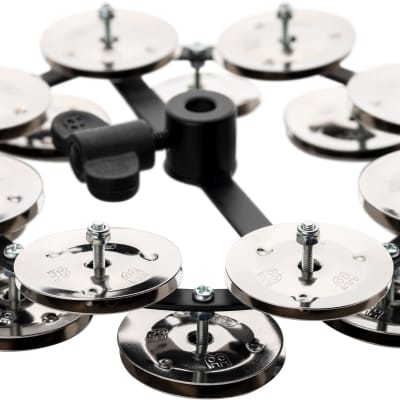 Meinl Percussion Headliner Series Hi-Hat Tambourine With Double Row Steel Jingles 5" (HTHH2BK) image 4