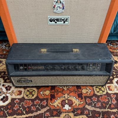 Vintage 1960s Carlsbro CS40-60 EL34 Valve Guitar Amplifier Head w/ Lay Down TFs image 5