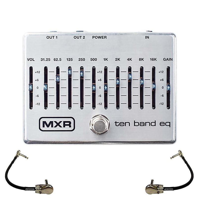 MXR M108S Ten Band EQ Pedal with 2 Patch Cables image 1