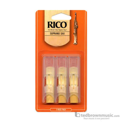 Rico by D'Addario Soprano Sax Reeds, Strength 1.5, 3-pack