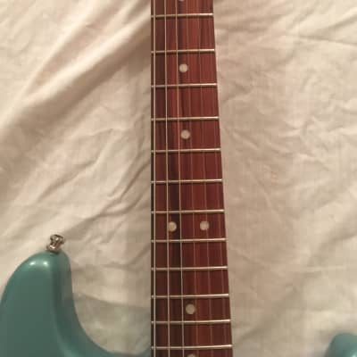 Custom Tom Delonge Teal Green Metallic Fender Stratocaster Hardtail w/ Case image 5