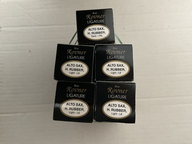 ROVNER Alto Sax Ligature 1RL Dark L6 Light Black Reverb