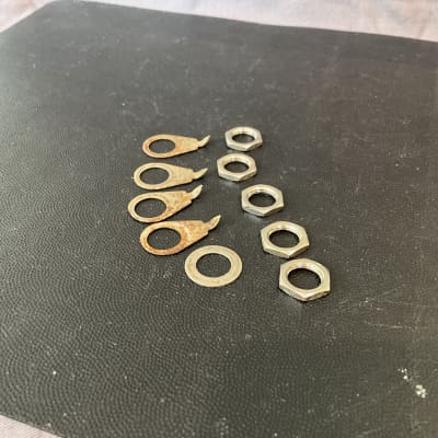 Gibson Vintage 1960’s Volume Tone Jack Pointers Washer Nuts Les Paul ES SG 1966 1967 1968 1969 1960’s image 2