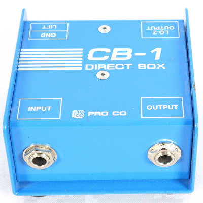 ProCo CB-1 DI Passive Direct Box D.I. Acoustic Guitar Bass Keyboard - Blue image 1